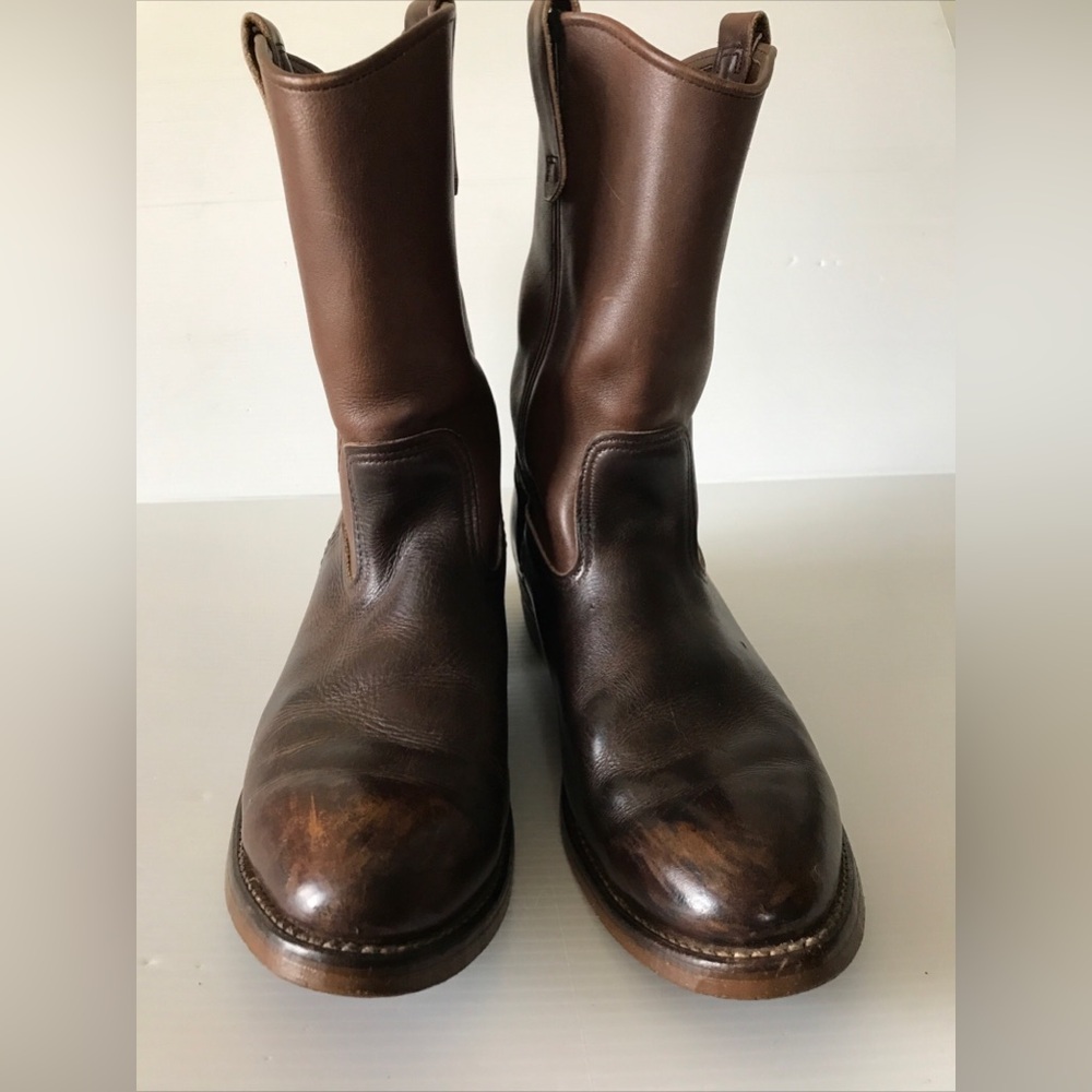 Red Wing 1155 Pecos Leather Work Boots Heritage Nailseat Soft Toe USA Sz 12C